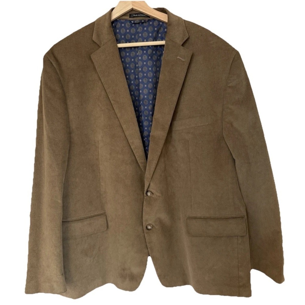 Lauren Ralph Lauren Corduroy 2 Button Elbow Patch Blazer Sport Coat Jacket 50 R